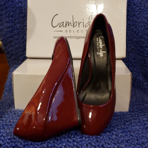 Cambridge Select Shoes - Cambridge Red Patent Wedge